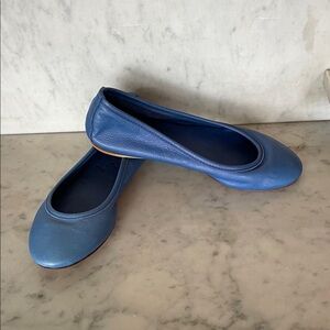 ITALIAN Soft Blue Leather Ballet Marta Ray Flats EU 37 Pls see size note!